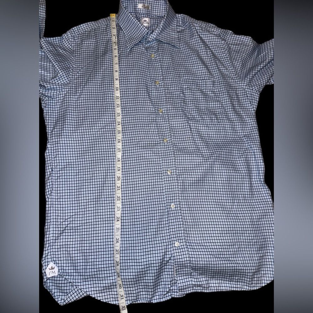 Peter Millar Blue Mens Size Large Striped Button‎ Up Long Sleeve Greens Masters - Picture 9 of 11